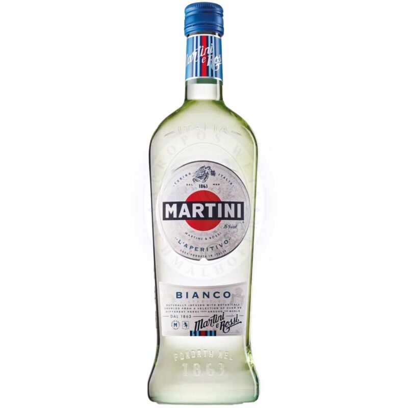 242995 Product Martini ist eine echte italienische Ikone und der Inbegriff bester italienischer Qualität mit Stil und Klasse. Martini Bianco betört mit seinem sanft leichten Stil, geprägt von zartblumigen Gewürzen und feinsten Kräutern. Perfekt für den Martini Royale geeignet.