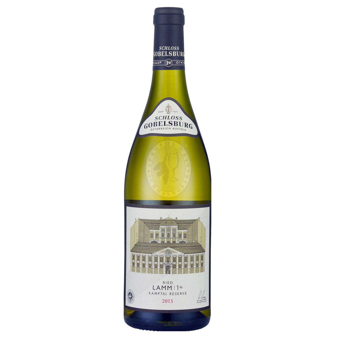 347468 Product m Glas zeigt der Jahrgang ein mittleres Grüngelb mit silbrigem Schimmer. Die aromatische Bandbreite reicht von reifer Mirabelle und Honigmelone über kandierte Orangenzesten bis hin zu einem Hauch Papaya und tropischer Mango. Dazu gesellen sich florale Akzente mit feinem Blütenhonig und Nuancen von weißem Pfeffer. Grüner Veltliner Lamm Ried 1 Schloss Gobelsburg.jpg