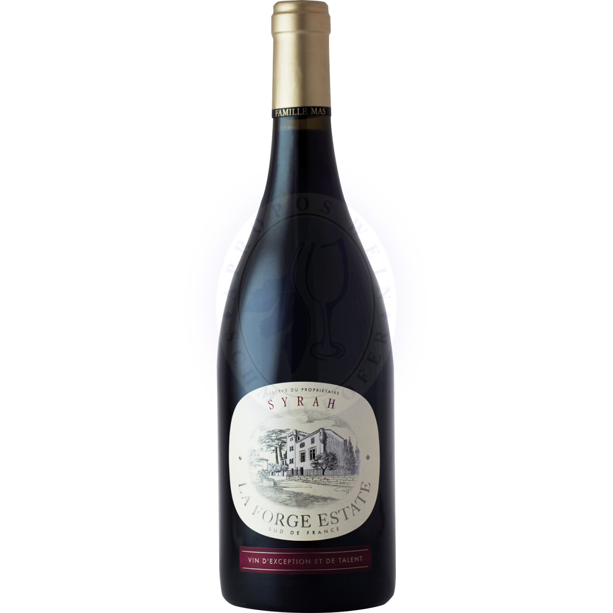 457574 Product Cuvée La Forge Estate Syrah Barrel Aged Pays d’Oc IGP 2024 – ein eleganter Rotwein aus dem Herzen des südfranzösischen Languedoc-Roussillon. In der Nase entfalten sich tiefrote Fruchtnoten – Schwarzenkirsche und –Johannisbeere, dazu dunkle Waldbeere, fein untermalt von würzigem Pfeffer, Tabak und dezentem Mokkanachklang. AL-4642-2020