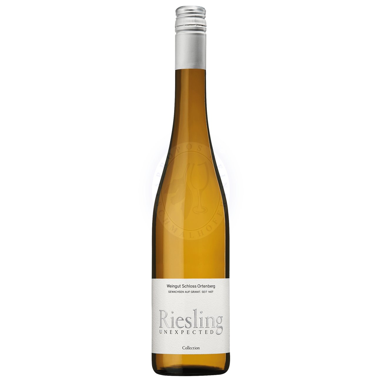 465310 Product Der Collection Riesling „Unexpected“ QbA trocken 2023 von Schloss Ortenberg zeigt sich in einem hellen, grünlich-schimmernden Gelb. Im Bouquet entfalten sich verführerische Noten von Blutorange, frisch geschälter Zitrusfrucht und einem Hauch kandierter Orangenzesten, begleitet von Weißtee- und zarten Raucharomen. 4260218181892-2023