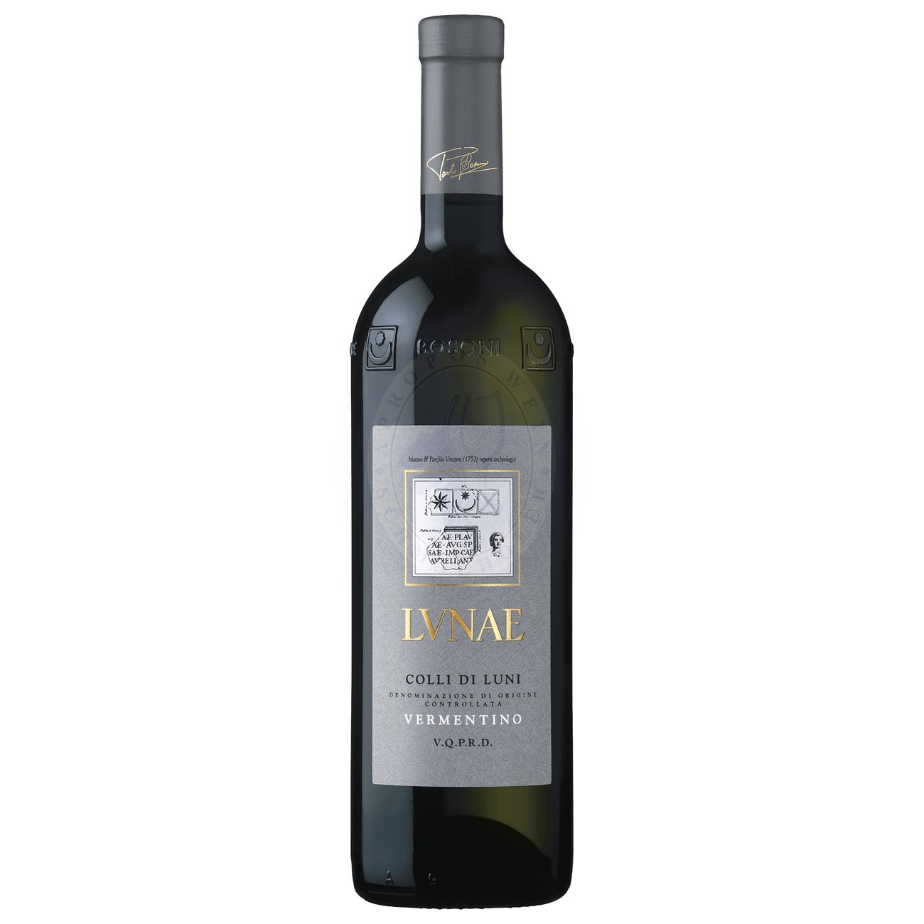 465904 Product Der Etichetta Grigia Colli di Luni DOC 2024 von Lunae Bosoni ist ein schlanker, charaktervoller Vermentino, der authentisch Herkunft, Winzerhandwerk und familiären Geist verkörpert – Im Glas zeigt er sich in hellem Strohgelb mit dezenten grünlichen Reflexen. Bereits im Bouquet überzeugt er mit zarten Noten von Weißdornblüten, weißem Pfirsich und grünem Apfel, begleitet von frischer Zitrusfrucht – Limettenschale und Grapefruit –, angereichert durch leichte florale Elemente wie Kamille und Myrte 8032523503074-2024