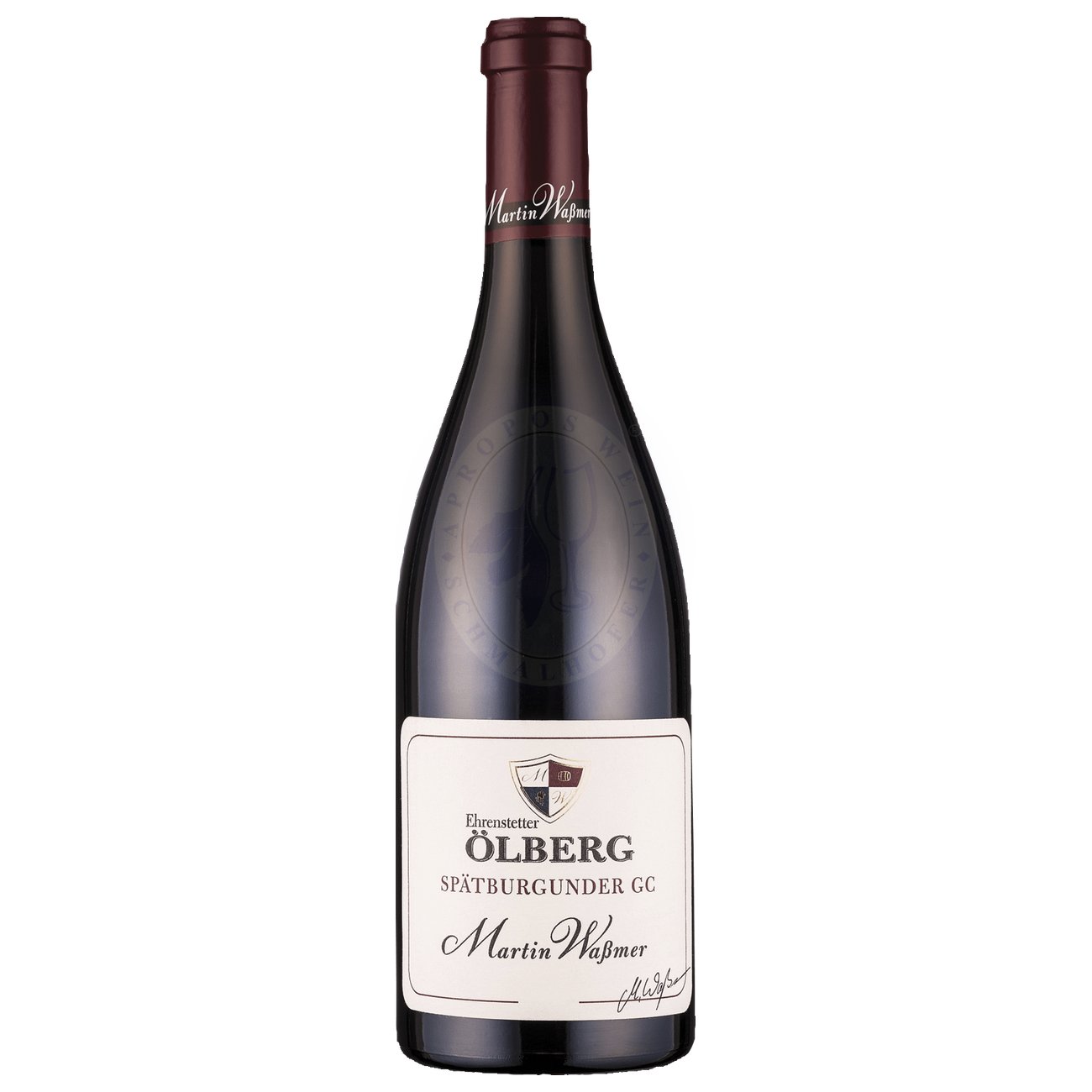 470282 Product Der Ehrenstetter Ölberg Spätburgunder GC 2020 präsentiert sich in einem leuchtenden, hellroten Farbton. In der Nase entfalten sich Aromen von Maulbeeren, Schwarzkirschen, schwarzen Johannisbeeren, Heidelbeeren und Schattenmorellen, ergänzt durch Lebkuchengewürz, Bitterschokolade und orientalische Gewürze. 102101