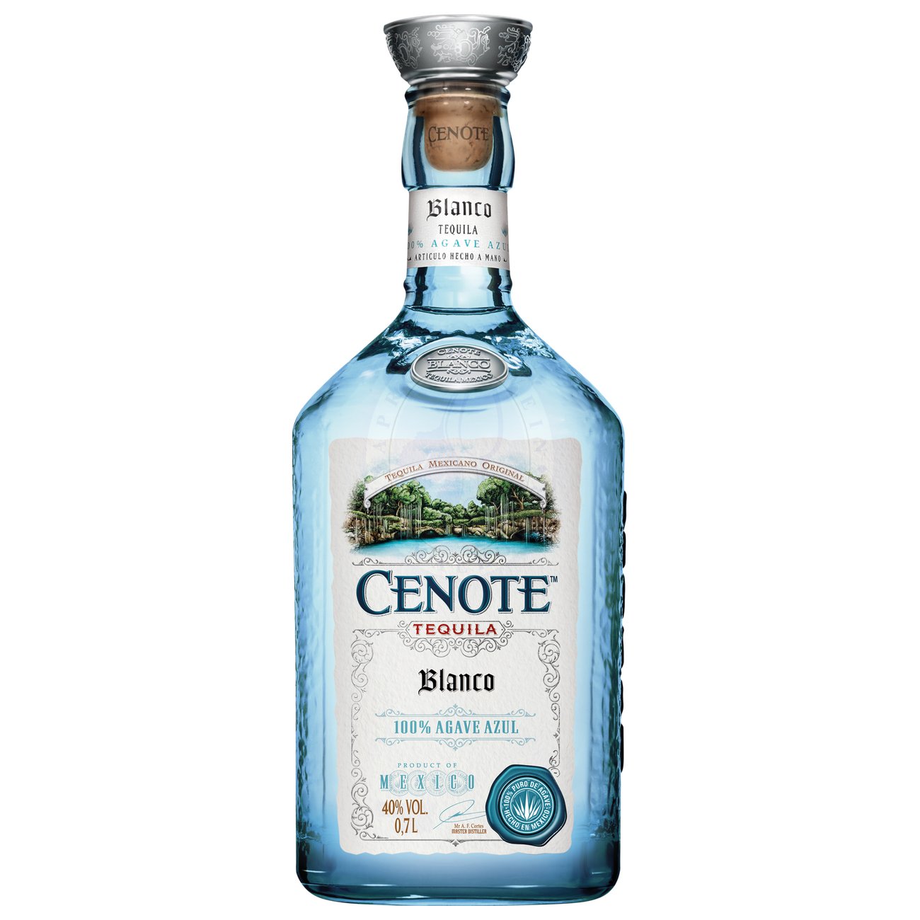 504155 Product Der Cenote Blanco von Stoli Group bringt die reine Ausdruckskraft der blauen Weber-Agave ins Glas: kristallklar, mit einem lebhaften Bouquet aus heller Zitruszeste, Limette und weißem Pfeffer, unterlegt von duftiger, gekochter Agave und einem Hauch frischer Kräuter. 7503023613248