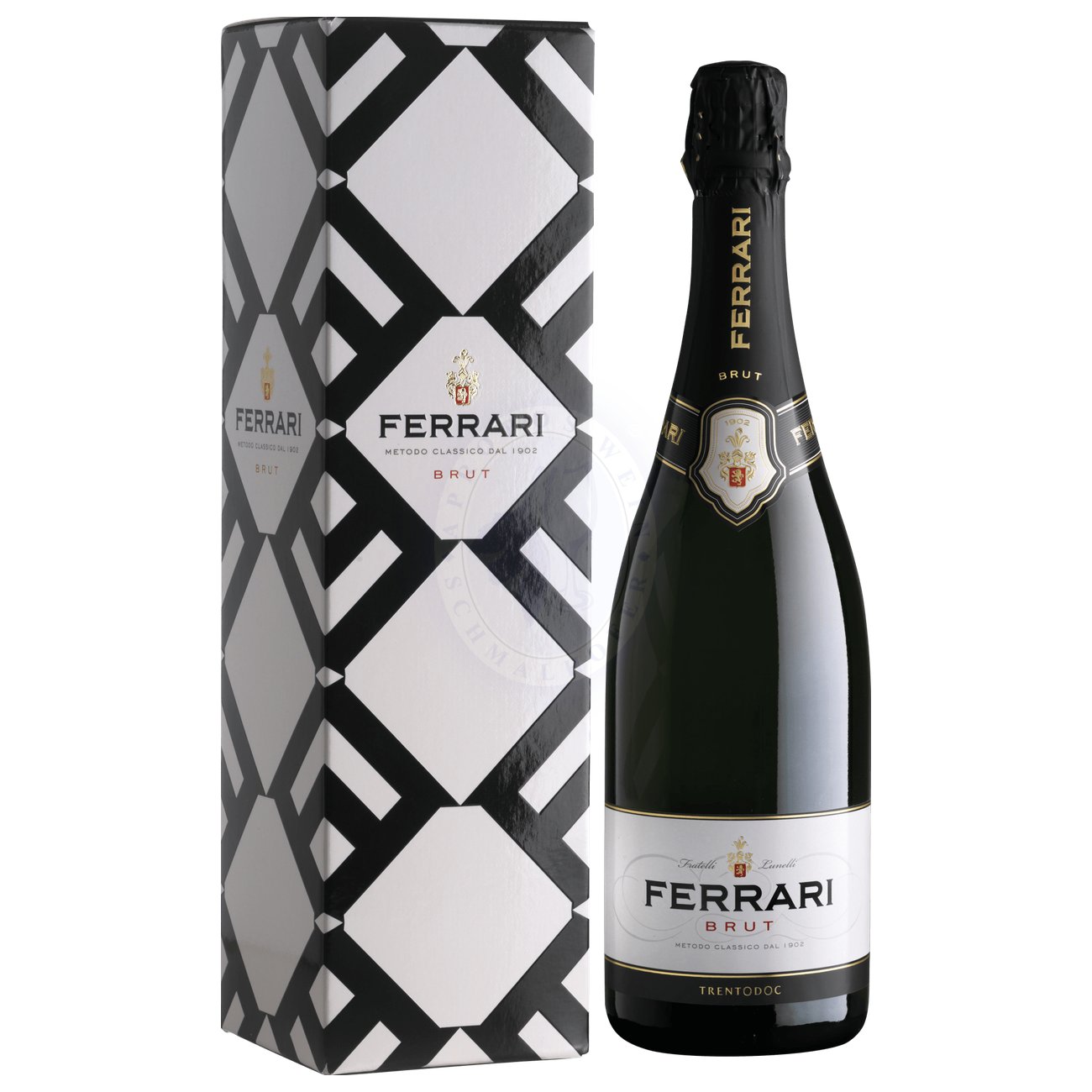 529273 Product Der Ferrari Brut Trentodoc aus der renommierten „Giulio Ferrari“ Linie ist ein Paradebeispiel für italienische Schaumweinkunst. Das Bouquet ist elegant und komplex zugleich: Frische Aromen von grünem Apfel, weißen Blüten und Zitruszesten verbinden sich mit zarten Noten von Hefeteig, gerösteten Mandeln und einem Hauch Brioche. 8007355051116