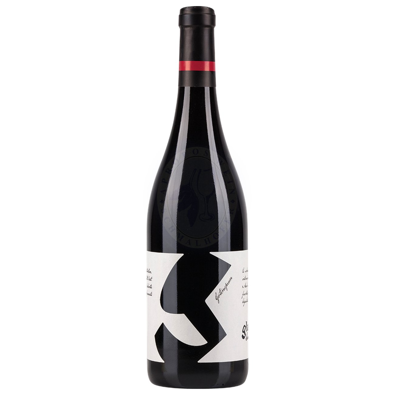 543758 Product Im Glas zeigt sich Gotinsprun 2023 in dichtem, dunklem Rubingranat mit violettem Schimmer. Im Bouquet verbinden sich reife Schwarzkirschen, Weichsel und dunkle Waldbeeren mit Noten von Zwetschke und Brombeere. Dazu kommen feine Röst- und Würznoten: Vanille, Nougat, ein Hauch Kakao und Edelholz, unterlegt von dezenten Kräuteranklängen. 9120064316150-2023