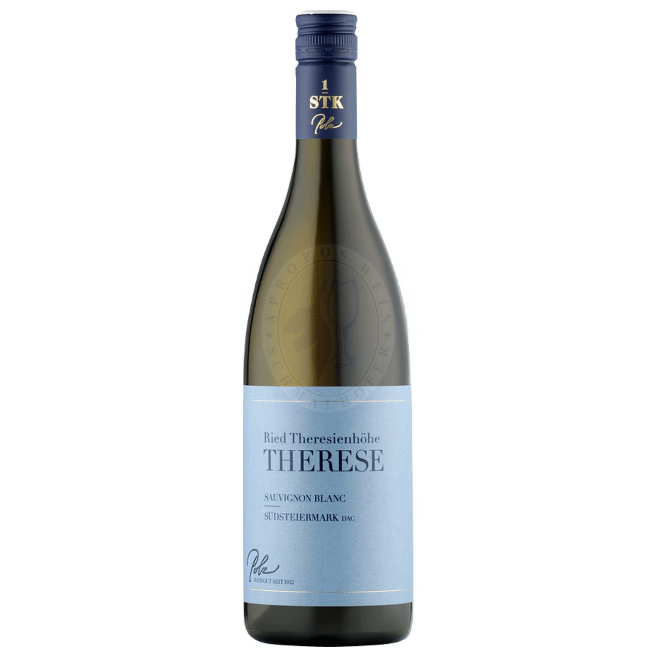 546733 Product Der Sauvignon Blanc „Therese“ 2023 verführt im Glas mit strahlendem, leicht grünlich schimmerndem Grüngelb – eine Einladung, die Persönlichkeit dieses Weins direkt zu erleben. In der Nase entfaltet sich ein spannendes Aromenspiel: gelbe Frucht, reife Stachelbeere, Ananas, Pfeifentabak-Anklänge, Kohlrabi und die tiefe Intensität von Schiefer. Frisch, vielschichtig und animierend. 9007899625537-2023