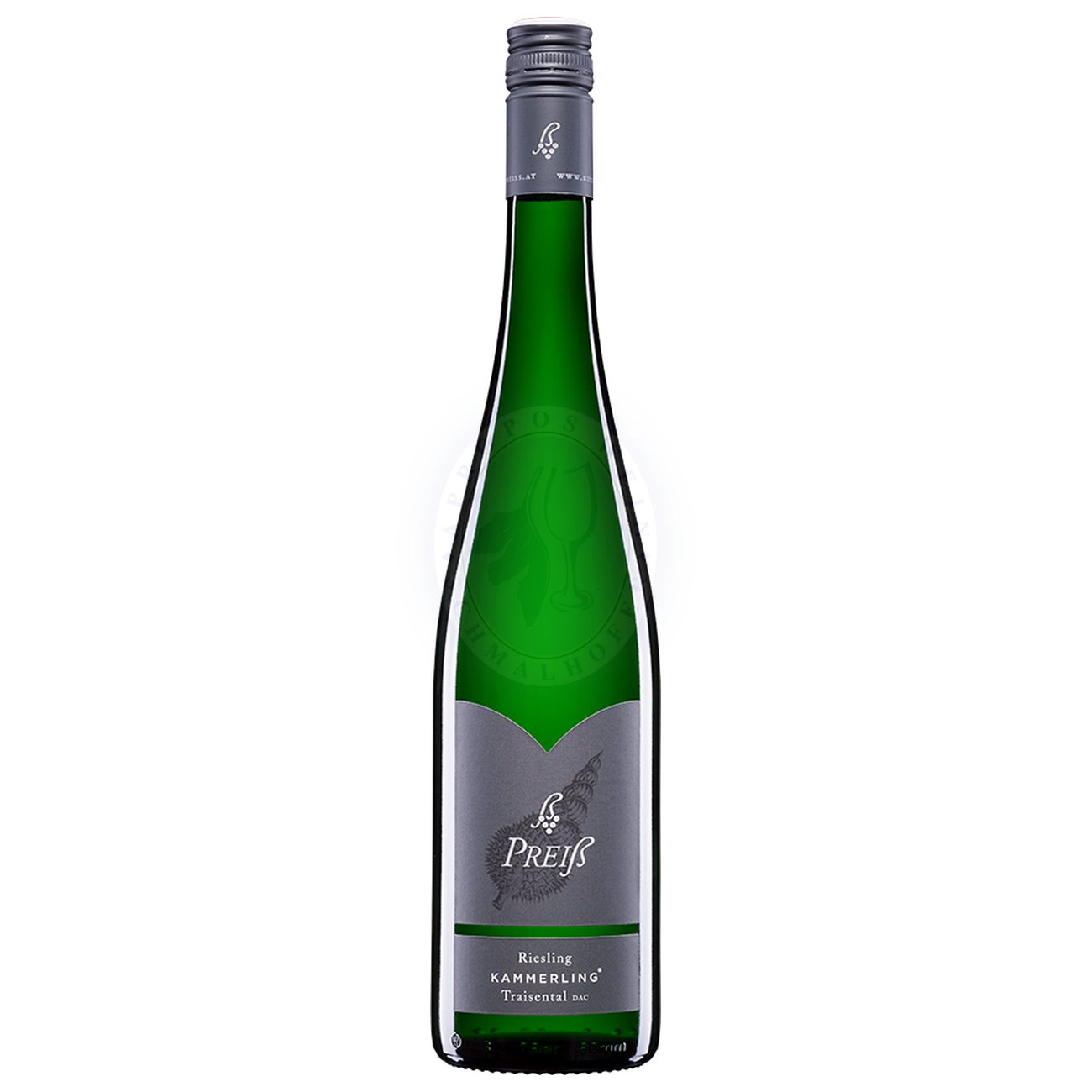 549451 Product Der Riesling Kammerling DAC 2024 vom familiären Weingut Weinkultur Preiß in Theyern (Traisental) zeigt sich im Glas in hellem Gelbgrün mit silbernen Reflexen. Ein zart rauchig-würziges Bouquet mit Aromen von Steinobst – wie Marille und Pfirsich – sowie kandierten Orangenzesten. 9005565166148-2024