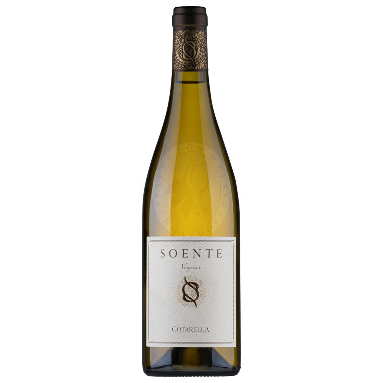 558175 Product Der Soente Viognier IGP 2023 von Falesco – Famiglia Cotarella ist ein ausdrucksstarker, moderner Weißwein aus dem Herzen Umbriens, der die charaktervolle Rebsorte Viognier auf besonders elegante Weise interpretiert. In der Nase zeigt sich der Wein intensiv duftig mit Aromen von reifer Aprikose, weißem Pfirsich, exotischer Mango und Orangenblüte, begleitet von feinen Kräuternuancen, etwas Honigmelone und einer dezenten mineralischen Note. 8028003001123-2023