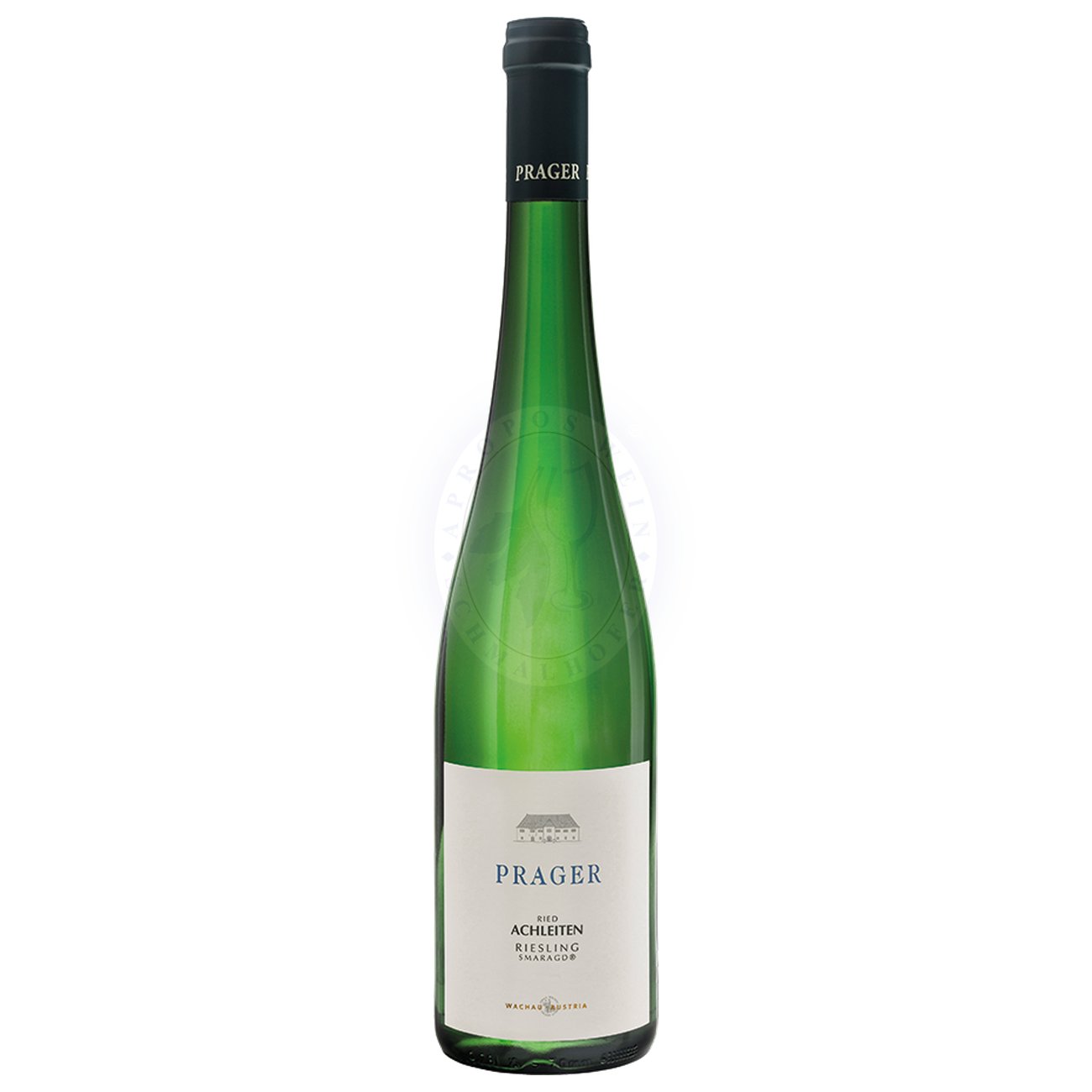 591568 Product Der Riesling Smaragd Achleiten DAC 2022 des Weinguts Prager präsentiert sich in einem hellen Grüngelb mit silbernen Reflexen. In der Nase entfalten sich feine florale Nuancen, begleitet von Aromen von weißem Pfirsich und einem Hauch von Limette, die einladend wirken. 9120016530153-2022