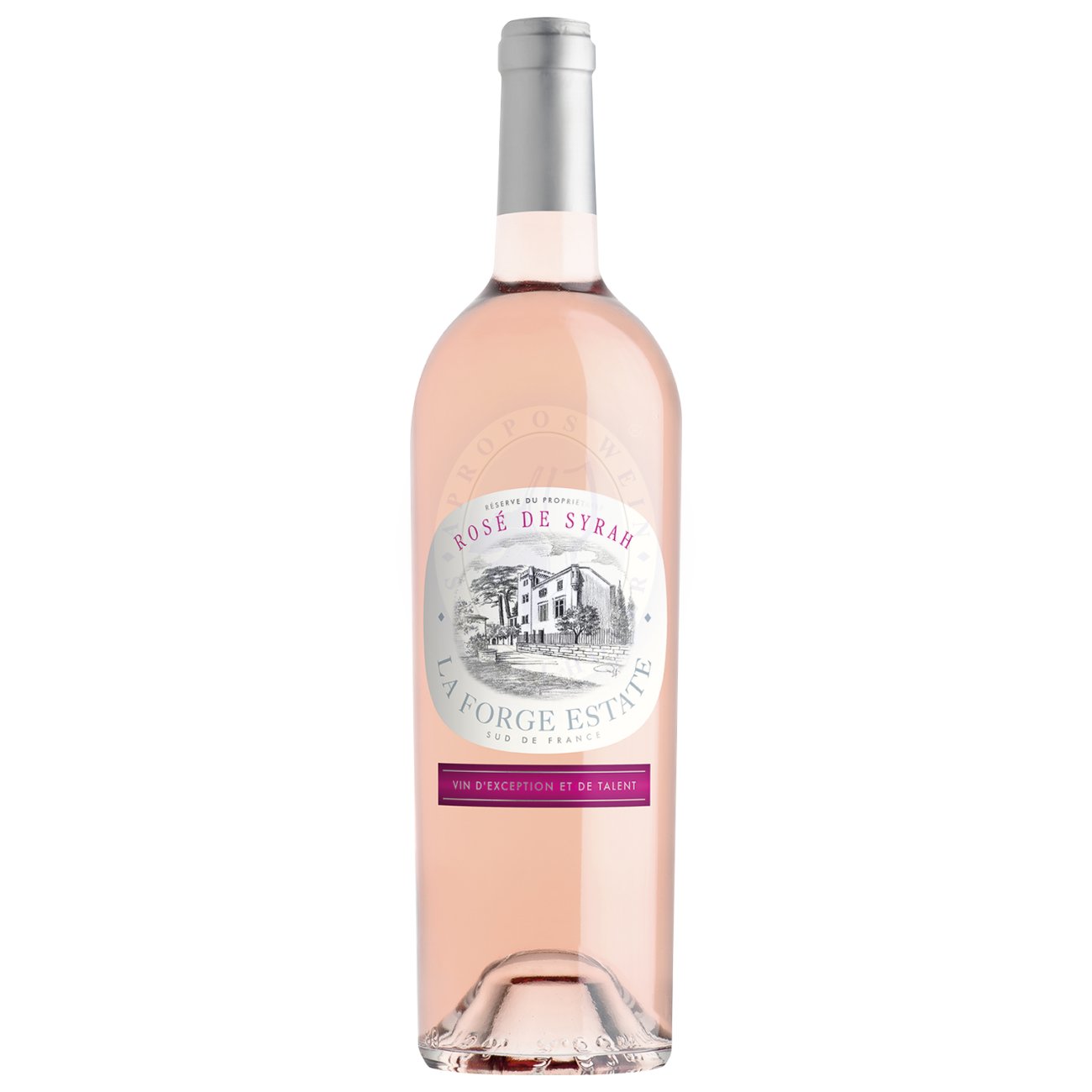 628830 Product Der Rosé de Syrah Pays d’Oc IGP 2024 von La Forge Estate zeigt sich im Glas in einem zarten Lachsrosa, fast elegant transparent – ein visueller Einstieg, der Leichtigkeit und Raffinesse zugleich ausstrahlt. Sein Bukett verführt mit einem lebhaften Fruchtspiel aus Kirsche, Erdbeere und sonnigem Pfirsich, unterlegt von feinwürzigen, floralen Nuancen, 3760040421698-2024