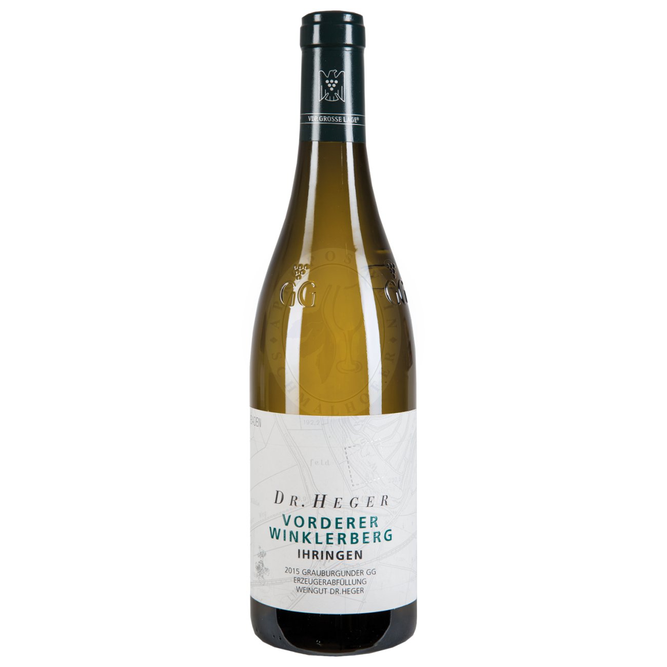633735 Product Der Ihringer Winklerberg Grauburgunder GG 2022 vom Weingut Dr. Heger präsentiert sich in einem intensiven Goldgelb mit hellen Reflexen. In der Nase entfalten sich komplexe Aromen von vollreifen Melonen, exotischen Früchten und einer feinen Mineralität, die den typischen Charakter des Winklerbergs widerspiegelt. 4033172150903-2023