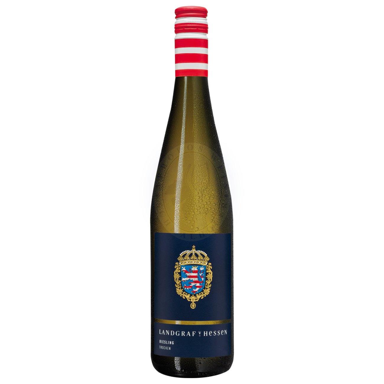 634977 Product Der Riesling Landgraf von Hessen zeigt sich in einem strahlenden Strohgelb. In der Nase entfalten sich fruchtige Aromen von Äpfeln und Steinobstblüten, ergänzt durch zarte Zitrusnoten und einen Hauch von Marille. 4014984015031-2023