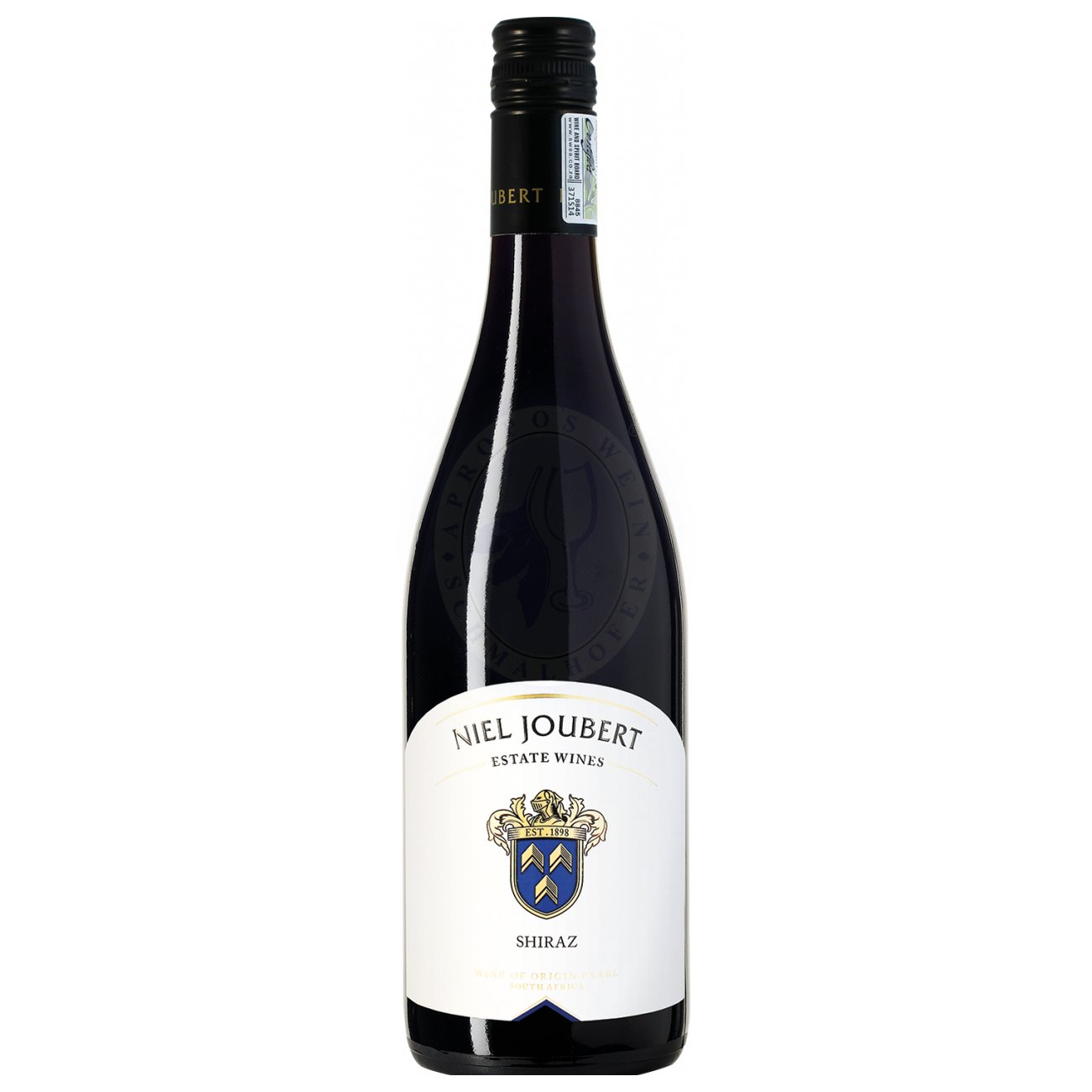 643824 Product Im Glas zeigt sich der Shiraz in tiefem Rubinrot. Das Bouquet ist typisch südafrikanisch und einladend: reife dunkle Beeren, Brombeere und schwarze Kirsche treffen auf Noten von Pflaume, etwas Lakritz, schwarzem Pfeffer und einem Hauch Kräuterwürze. Leichte Anklänge von Kakao und Vanille runden das Bild ab, ohne aufdringlich zu wirken. 6008561000006-2021