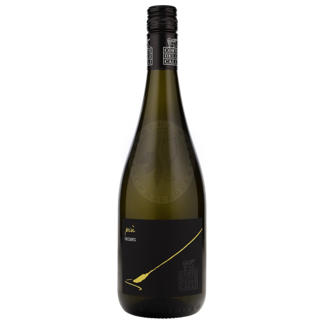 670426 Product Der Piu Frizzante von Corte delle Calli ist ein leichter und spritziger Perlwein aus Venetien, der die lebendige Frische und Leichtigkeit Italiens in jeder Flasche einfängt. Im Glas präsentiert er sich in einem hellen Strohgelb mit feiner, anhaltender Perlage, die für eine erfrischende Lebendigkeit sorgt. Das Bouquet ist aromatisch und einladend mit Aromen von grünem Apfel, Zitrusfrüchten und einem Hauch von weißen Blüten. Feine Nuancen von Birne und Mandeln runden die Duftkomposition harmonisch ab. 40202