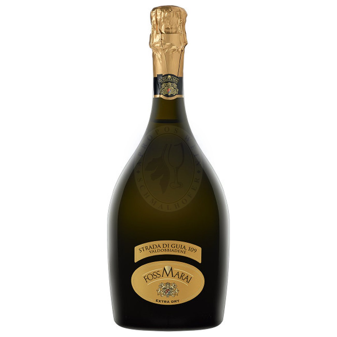 674904 Product Der Strada di Guia 109 Extra Dry Prosecco präsentiert sich in einem hellen, funkelnden Strohgelb mit feinen Bläschen. In der Nase entfalten sich intensive und elegante Aromen von Akazienblüten, Äpfeln und einem Hauch von frischem Gras, die die charakteristischen Merkmale der Glera-Traube widerspiegeln. AL-4563