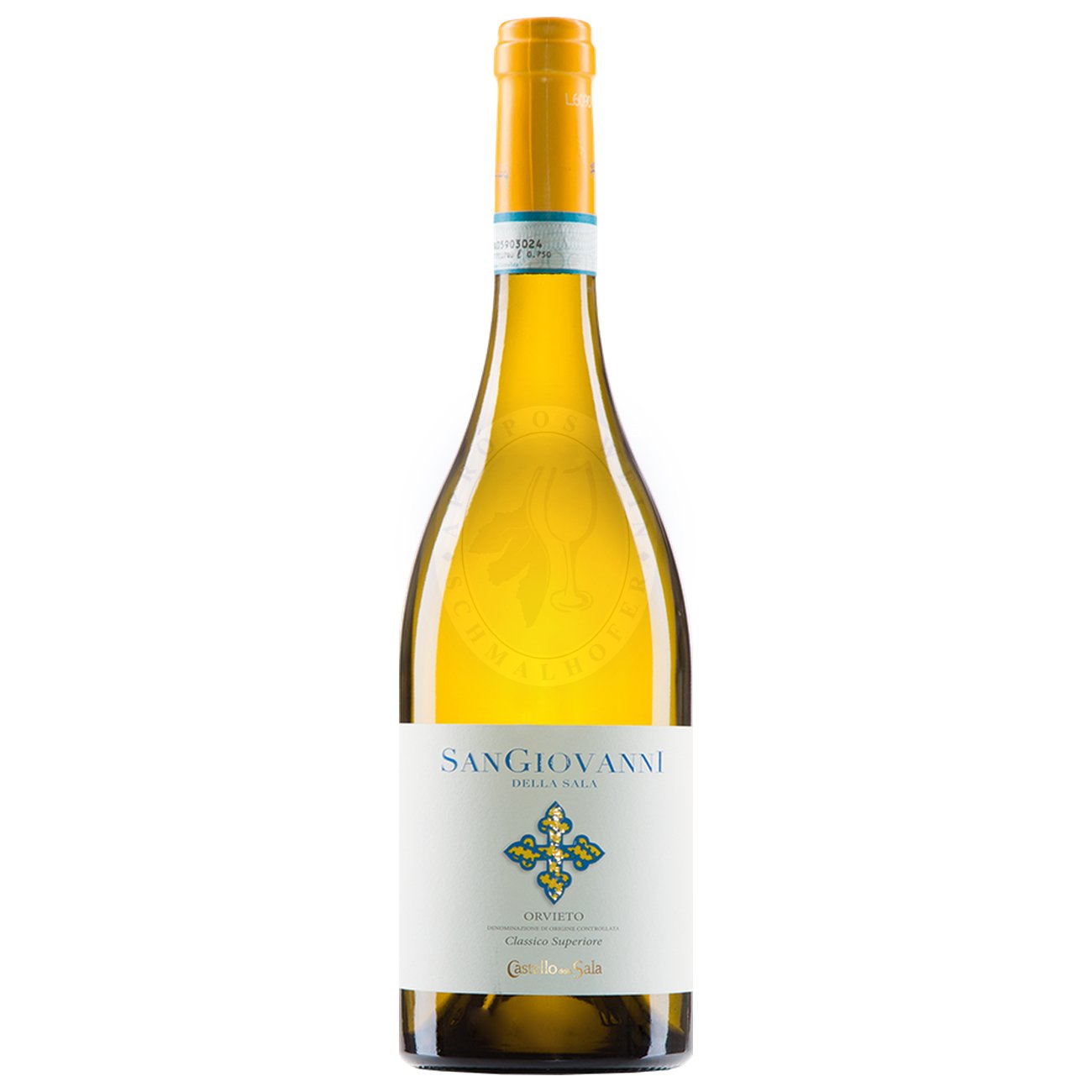 713405 Product Das legendäre Florentiner Weinimperium Marchesi Antinori – das auf seinem historischen Vorzeigegut Castello della Sala in Umbrien seit Jahrzehnten die unangefochtene Spitze der mittelitalienischen Weißweinkultur definiert – bündelt in seinem meisterhaften San Giovanni della Sala Orvieto Classico Superiore DOC 2025 die geschichtsträchtige Seele der Orvieto-Tradition in einer ungemein fokussierten, eleganten und zeitgemäßen Interpretation. Das betörend offene, vielschichtige Bouquet entfaltet ein glasklares, explosives Aromenspiel aus saftigem weißen Pfirsich, frischer Williamsbirne und reifer Zitrone, meisterhaft unterlegt von weißen Frühlingsblüten, zarter Kamille und einer faszinierend kargen, kreidigen Mineralik. 8001935025504-2024