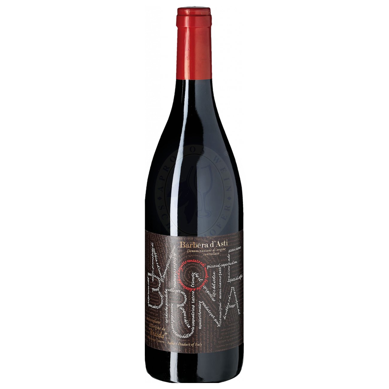 714397 Product Der einst vom visionären Giacomo Bologna gegründete Vorzeigebetrieb, der die Rebsorte Barbera im Alleingang auf die Weltbühne der Spitzenweine hob. Das tiefgründige Bouquet entfaltet ein glasklares Aromenspiel aus reifer Herzkirsche, saftiger Waldbeere und einem Hauch von dunkler Pflaume, meisterhaft unterlegt von duftigen Veilchen, zarten Mandelaromen, etwas schwarzem Pfeffer und einer faszinierend kargen, erdigen Mineralik. 8024384028124-2021