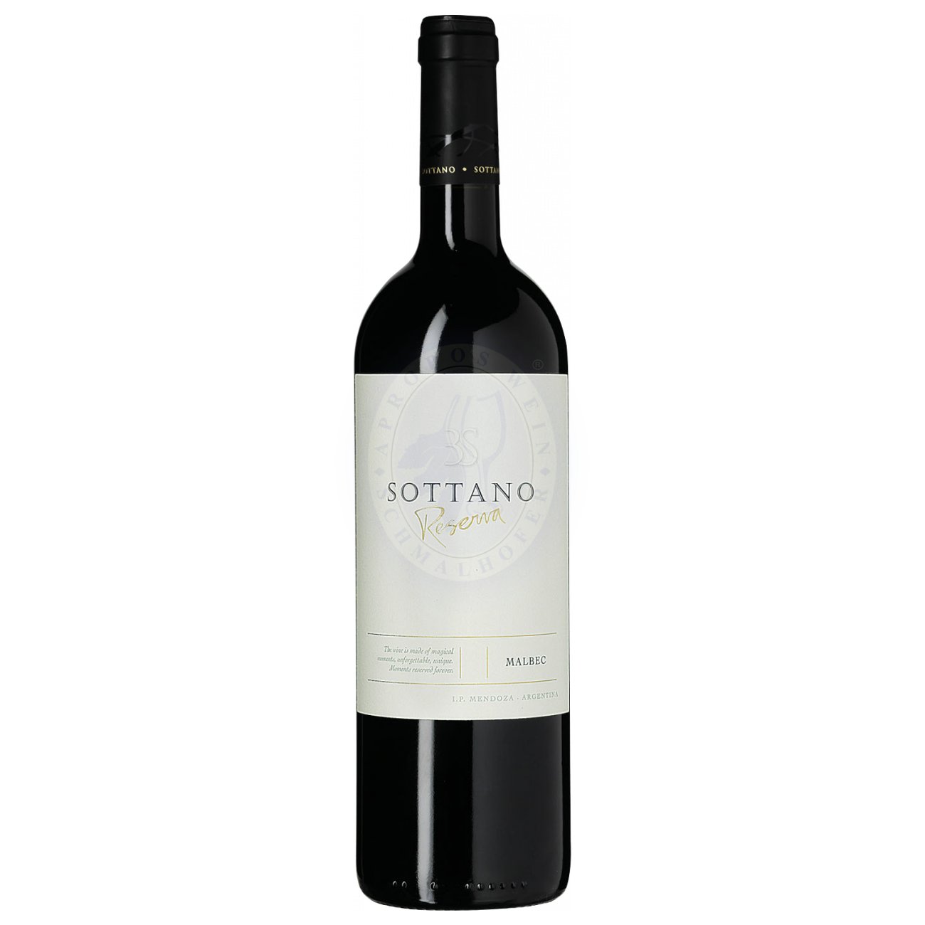 715024 Product Mit einer kraftvollen, aber präzise gebündelten Intensität, die das extreme Hochland-Terroir am Fuße der argentinischen Anden meisterhaft einfängt, präsentiert sich der Malbec Reserva 2024 der Bodega Sottano. Reife Herzkirsche, saftige Pflaume und wilde Brombeere verschmelzen mit dem rebsortentypischen, floralen Duft von Veilchen. Der behutsame, aber präsente Holzausbau webt feine Nuancen von dunkler Schokolade, frisch geröstetem Kaffee und einem Hauch von Vanille in dieses dunkle Fruchtspiel. 7798127630134-2022